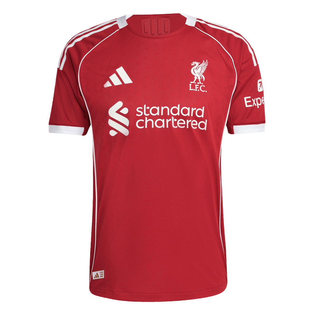 KERKEZ #6 Mens Liverpool Home Jersey 2025/26 - Player Version (Slim Fit)