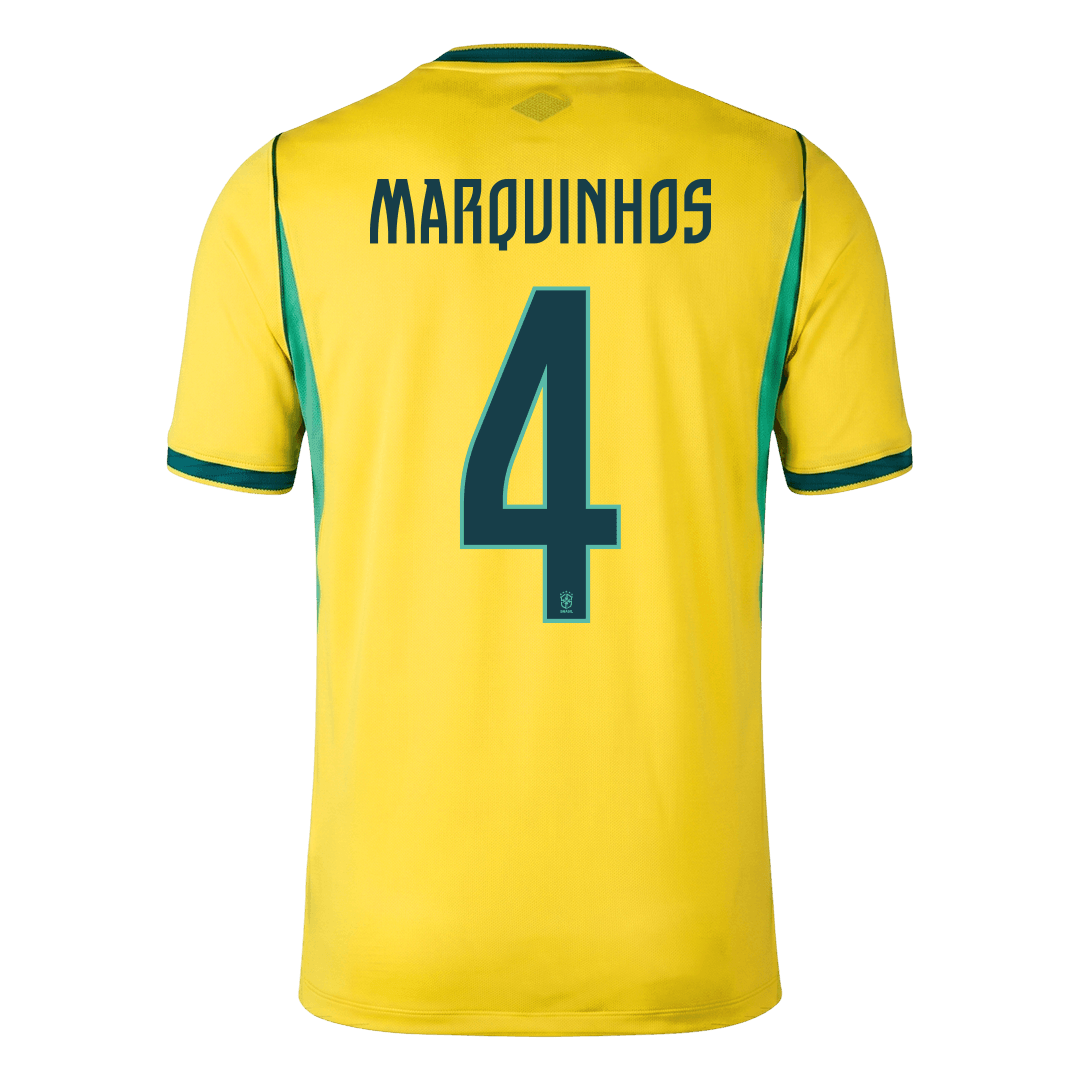 Brazil World Cup 2026 Home Jersey - MARQUINHOS #4