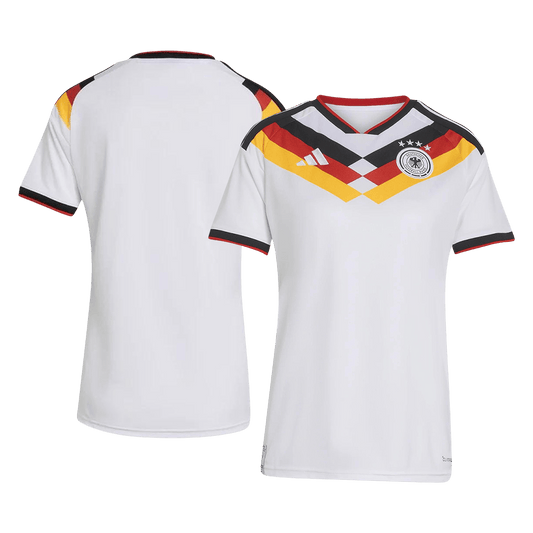 Front and back views of the women's Germany 2026 Home jersey