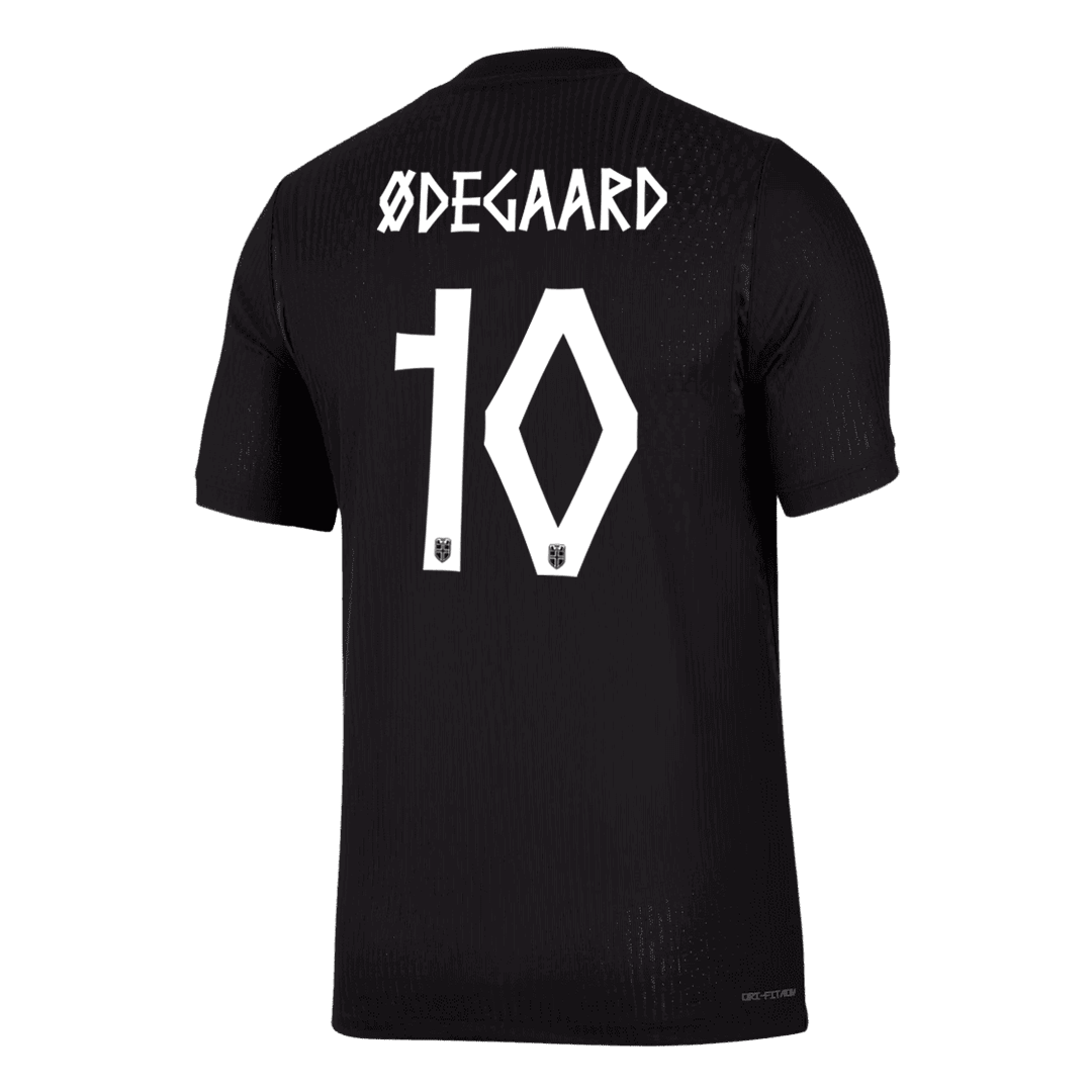 Back view of the men's Norway 2026 Away Player Version Slim Fit jersey with Ødegaard 10 printing