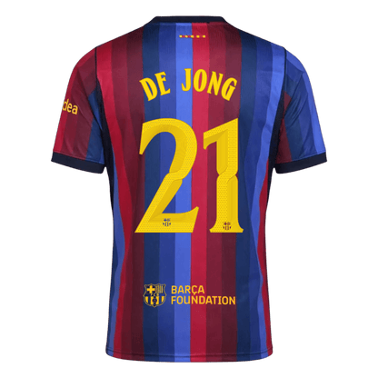 Barcelona Home Jersey 2026/27 - DE JONG #21 - UCL