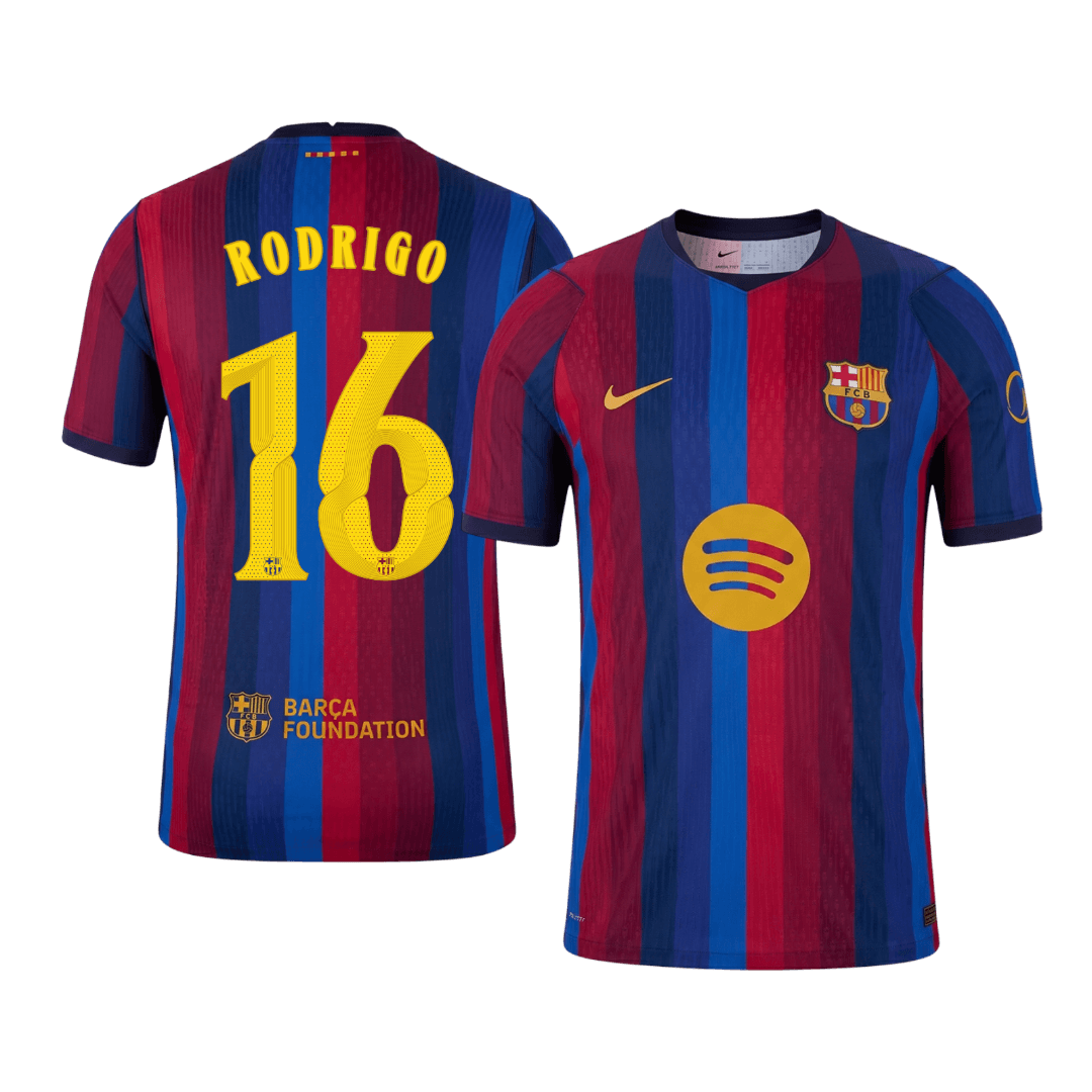 Barcelona Home Jersey 2026/27 - RODRIGO #16 - UCL (Player Version)