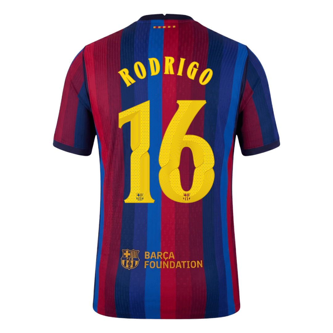 Barcelona Home Jersey 2026/27 - RODRIGO #16 - UCL (Player Version)