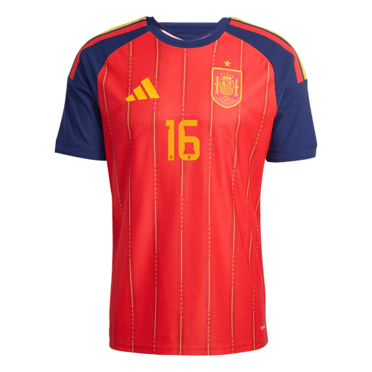 RODRIGO #16 Mens Spain World Cup Home Jersey 2026 - Player Version (Slim Fit)