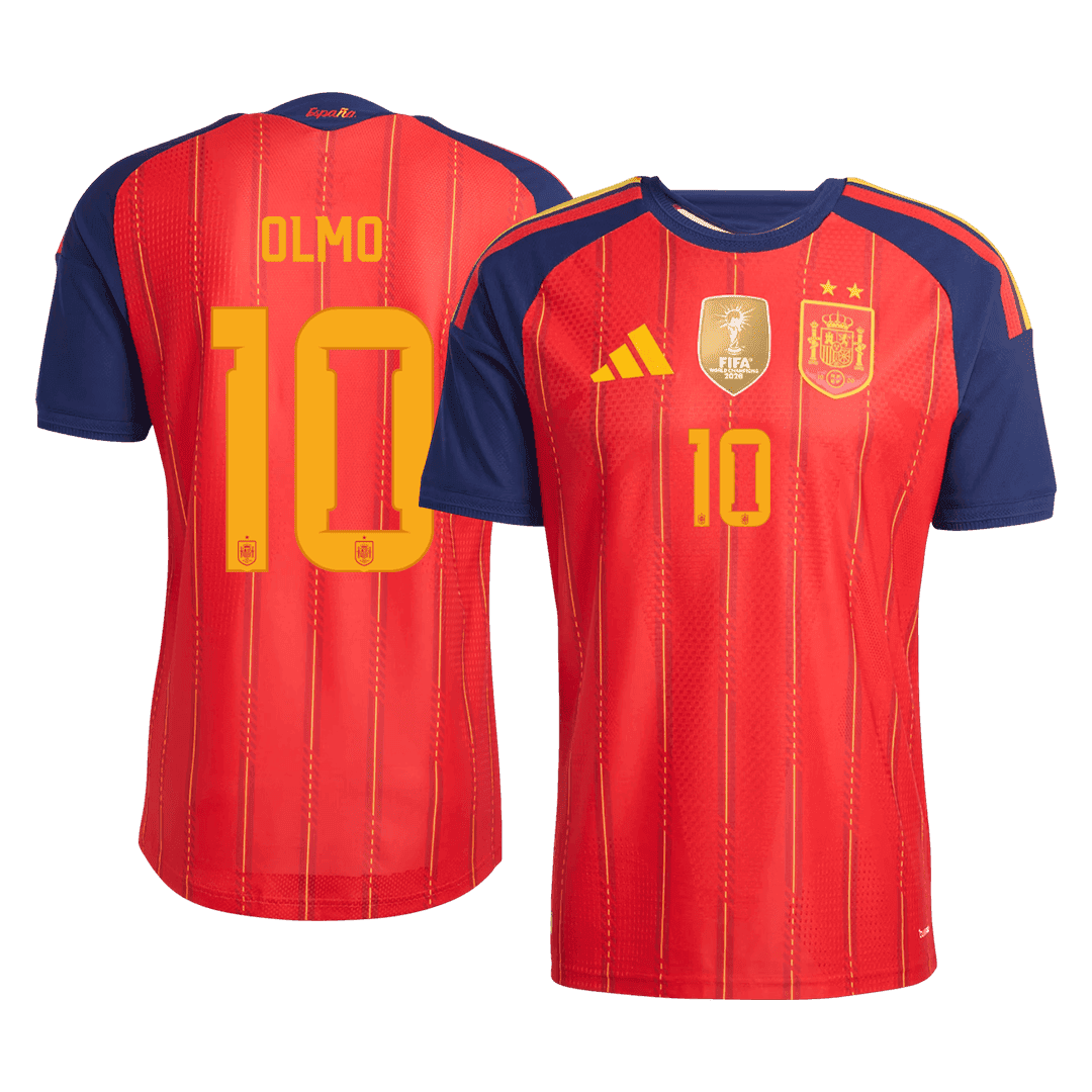 [Champion Edition] Spain World Cup Home Jersey 2026 - OLMO #10 (Player Version)