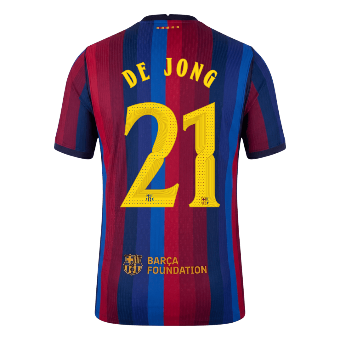 Barcelona Home Jersey 2026/27 - DE JONG #21 - UCL (Player Version)