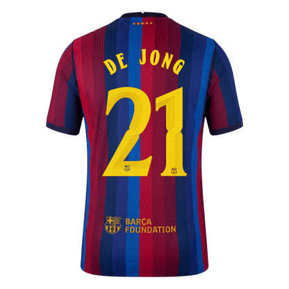 Barcelona Home Jersey 2026/27 - DE JONG #21 - UCL (Player Version)