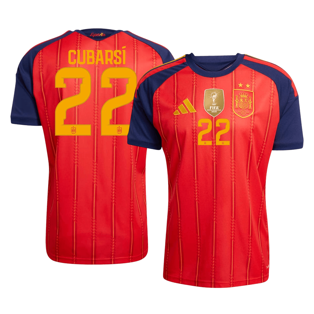 [Champion Edition] Spain World Cup Home Jersey 2026 - CUBARSÍ #22 (Player Version)