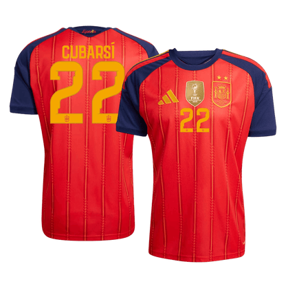 [Champion Edition] Spain World Cup Home Jersey 2026 - CUBARSÍ #22 (Player Version)