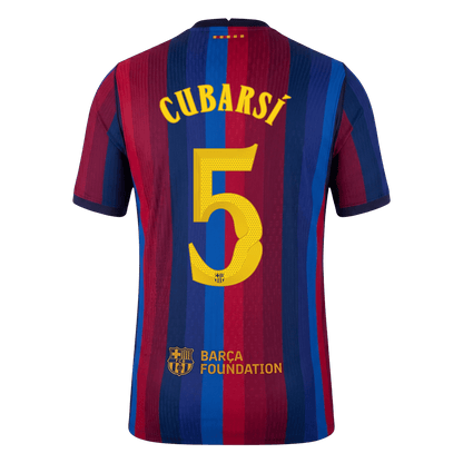 Barcelona Home Jersey 2026/27 - CUBARSÍ #5 - UCL (Player Version)