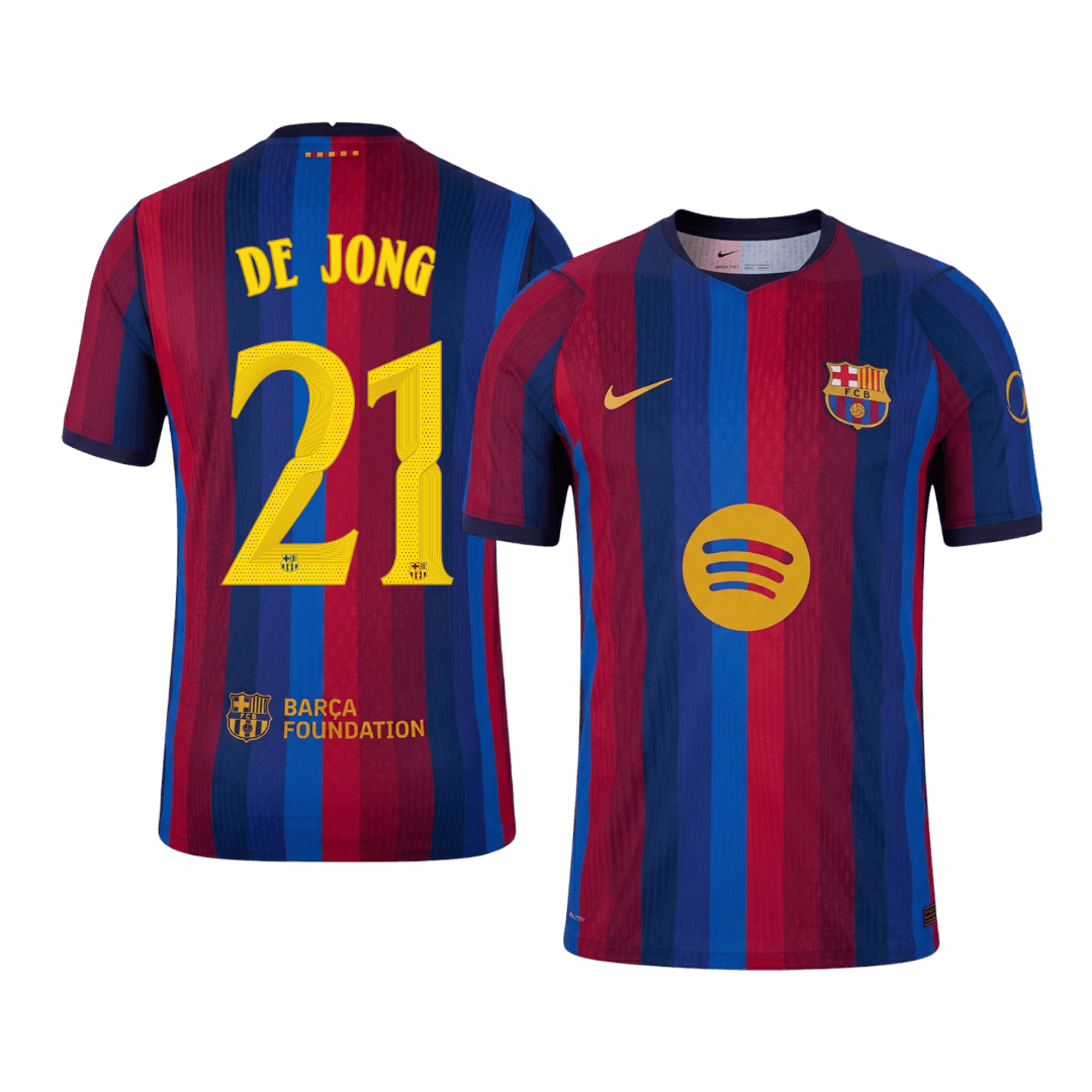 Barcelona Home Jersey 2026/27 - DE JONG #21 - UCL (Player Version)