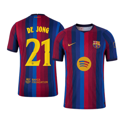 Barcelona Home Jersey 2026/27 - DE JONG #21 - UCL (Player Version)