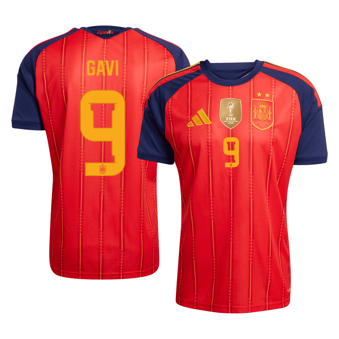 [Champion Edition] Spain World Cup Home Jersey 2026 - GAVI #9