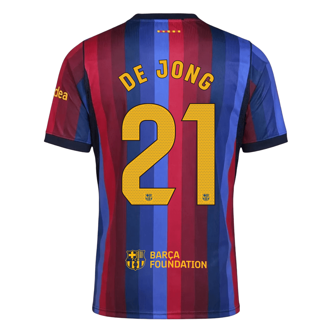 Barcelona Home Jersey 2026/27 - DE JONG #21