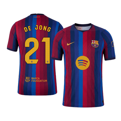 Barcelona Home Jersey 2026/27 - DE JONG #21 (Player Version)