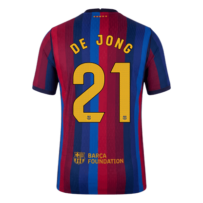 Barcelona Home Jersey 2026/27 - DE JONG #21 (Player Version)