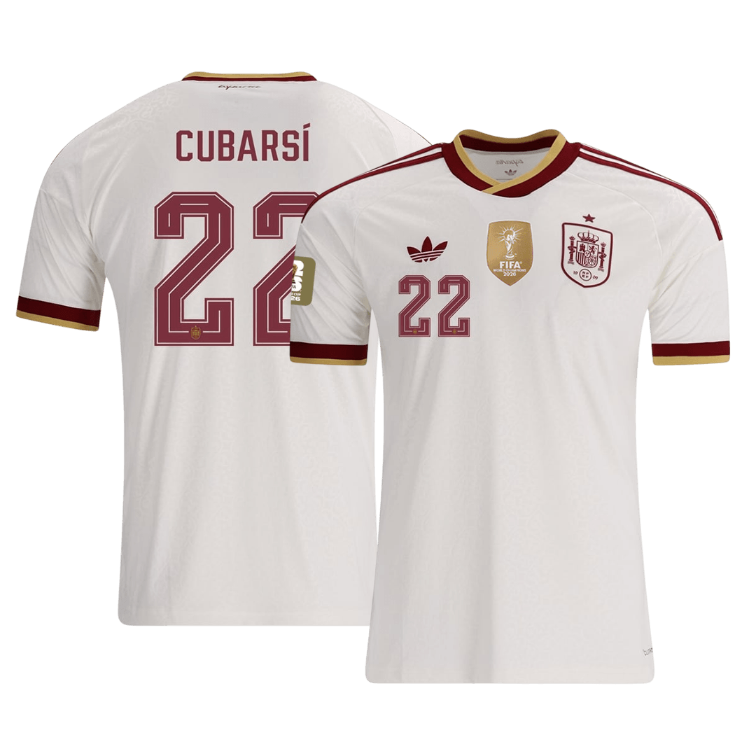 [Champion Edition] Spain World Cup Away Jersey 2026 - CUBARSÍ #22 (Player Version)