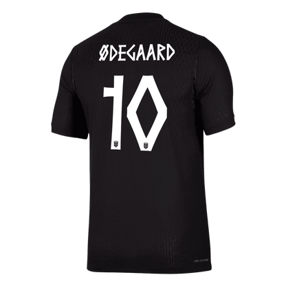Back view of the men's Norway 2026 Away Player Version Slim Fit jersey with Ødegaard 10 printing
